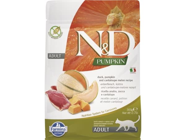 FARMINA N&amp;D Pumpkin Cat Duck and Cantaloupe Melon Adult - kuivaruoka kissanpennuille - 300 g