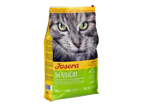 Josera SensiCat, Voksen, Alle hunderaser, Mais, Lever, Fjærfe, Ris, 10 kg, Fri for smakstilsetninger