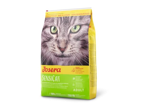 Josera SensiCat, Voksen, Alle hunderaser, Mais, Lever, Fjærfe, Ris, 10 kg, Fri for smakstilsetninger