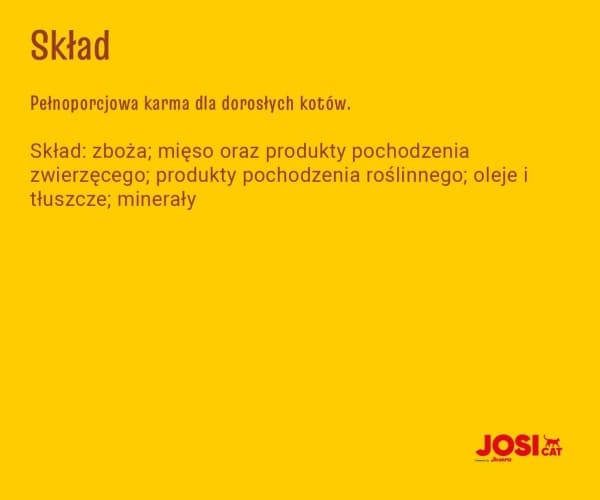 Josera JosiCat Fôr til katter Velsmakende biff 18kg