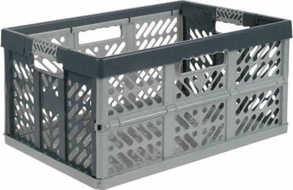 keeeper professionell hopfällbar låda "ben", 45 liter, PP, grå / antracit lastkapacitet: 50 kg, patenterad hopfällningsmekanism - 1 st (102970160000)