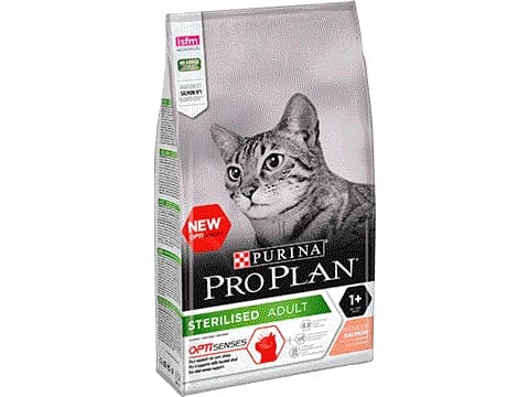 Purina Pro Plan Cat Sterilized Optisenses, Vuxen, Lax, 1,5 kg