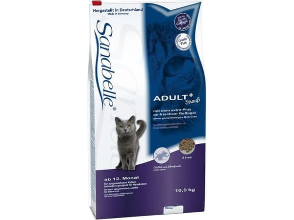 Sanabelle ADULT torrfoder för katt 10 kg Kattunge Struts, Fjäderfä