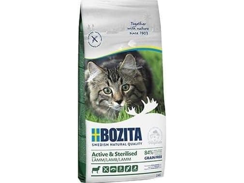Bozita Active & Sterilised-Grain free Lamb, Aikuinen, Lammas, 2 kg, Ei sisällä viljaa