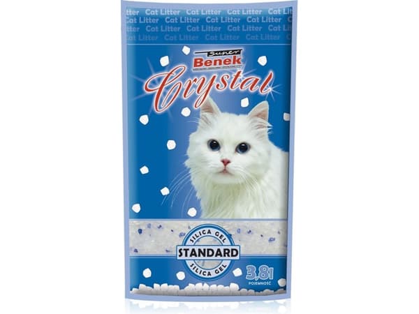Certech Super Benek Crystal Standard Natural - Icke-klumpbildande kattsand 3,8 liter