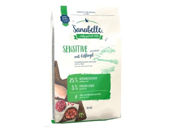 Sanabelle SENSITIVE, Aikuinen (eläin), Siipikarja, 10kg, Gluteeniton