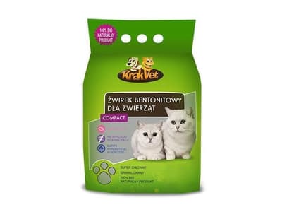 KRAKVET Compact - Bentonite Clumping Cat Litter 10 l