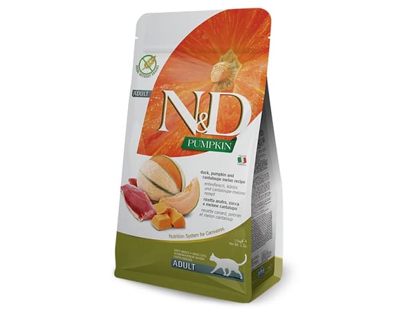 Farmina N&amp;D Pumpkin torrfoder för katt 1,5 kg vuxen anka