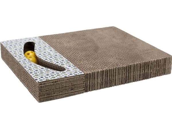 Trixie Scratching cardboard with toys, 38 × 30 cm, white