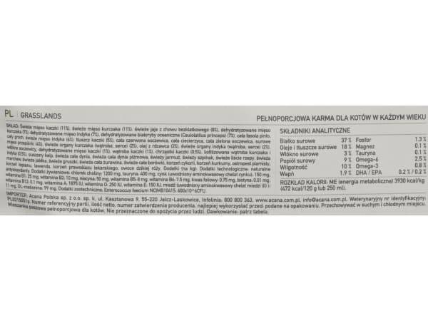 Acana Grasslands Cat 4,5 Kg