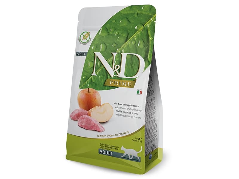 FARMINA N&D PRIME CAT WILD BOAR & APPLE ADULT - dry cat food - 5kg