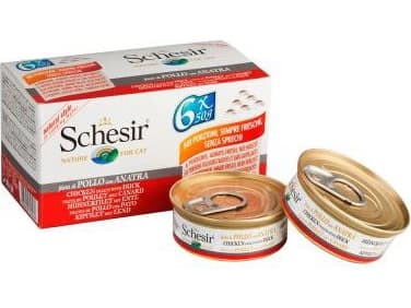 Schesir SCHESIR KOT 6x50g MULTIPAK kylling med and i saus