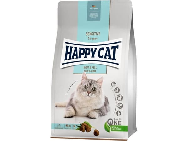 Sensitiv hud og pels, tørrfôr, for voksne katter, for sunn hud og pels, 4 kg, pose