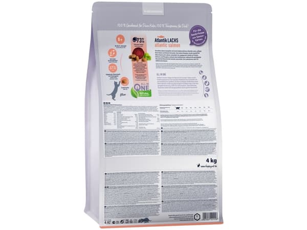 Happy Cat Senior Atlantic Salmon, Senior, Alle hunderaser, Rødbete, Laks, 4 kg