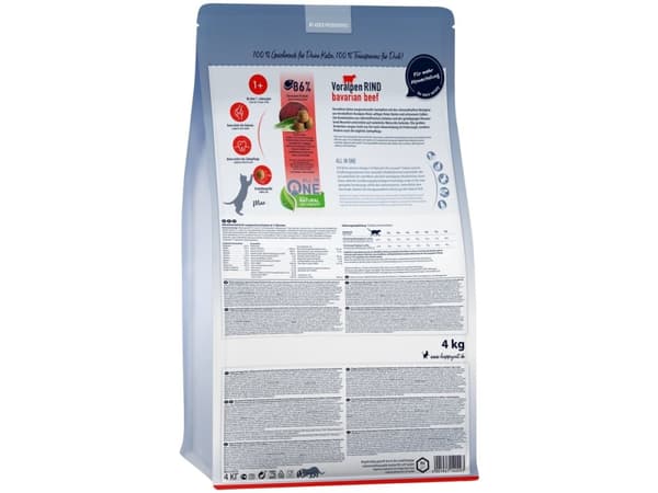 Happy Cat 70559, Voksen, Alle hunderaser, Storfekjøtt, 4 kg