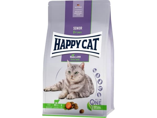 Happy Cat Senior Pasture-raised Lamb, Senior, Alla raser, Morrot, Lamm, 4 kg