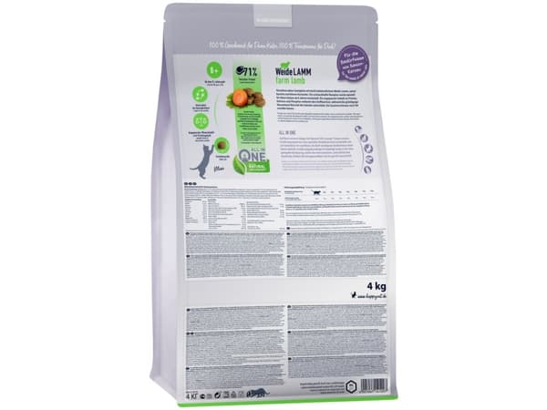 Happy Cat Senior Pasture-raised Lamb, Senior, Alla raser, Morrot, Lamm, 4 kg