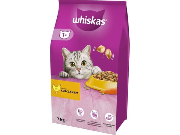 WHISKAS Cat Adult med kylling - tørfoder til katte - 7 kg