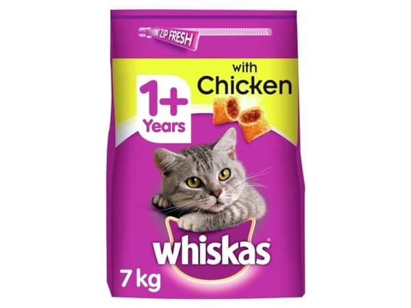 WHISKAS Cat Adult med kylling - tørfoder til katte - 7 kg
