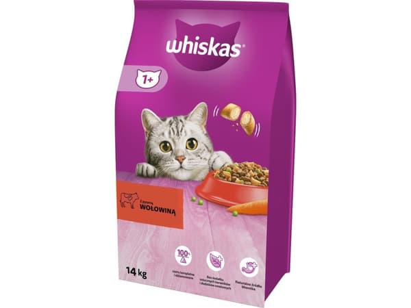 ?Whiskas 5900951014345, Vuxen, Alla raser, Nötkött, 14 kg