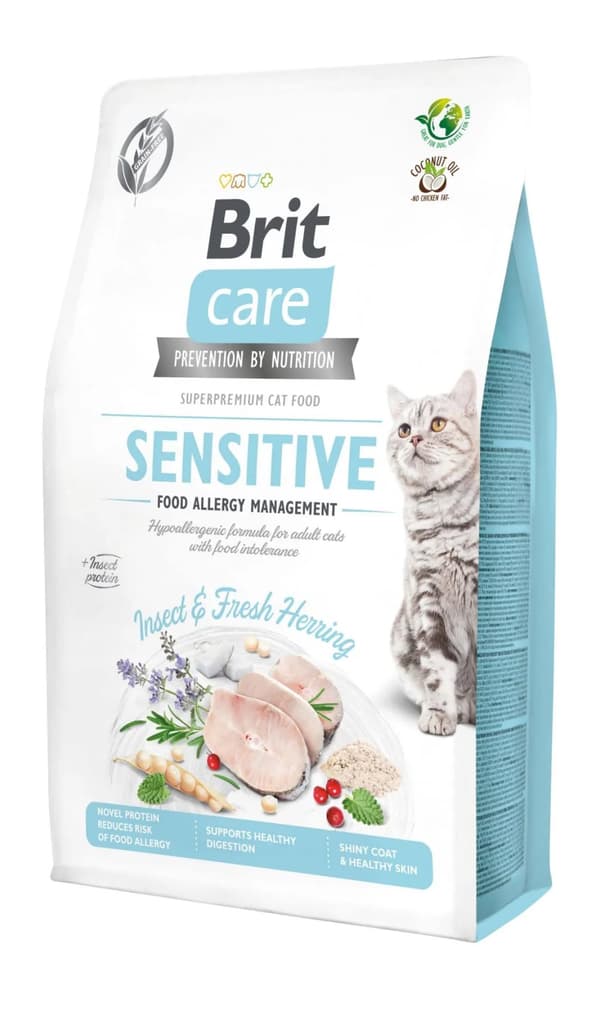 Brit Care Cat GF Sensitive Food Allergy Management Insect & Herring 2 kg