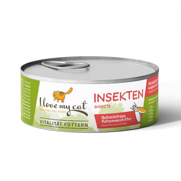 Våt kattemat med insekter fra I love my cat - 100g
