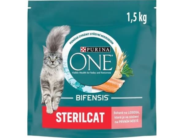 Kuiva steriloitu kissanruoka ONE BIFENSIS, lohi, 1,5kg