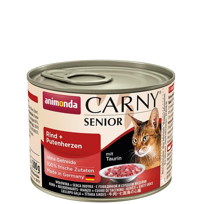 ANIMONDA can Carny Senior Beef and heart turkey 200 g