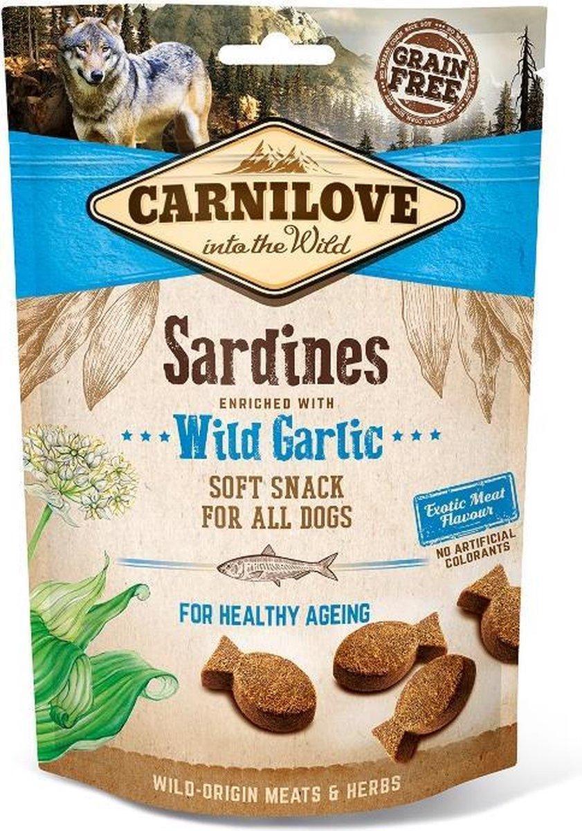 Carnilove Mjukt hundsnack Sardiner med vild vitlök 200 gram - - Hundsnack