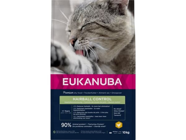 Eukanuba Euk Cat Adult Hairball Control 10 kg