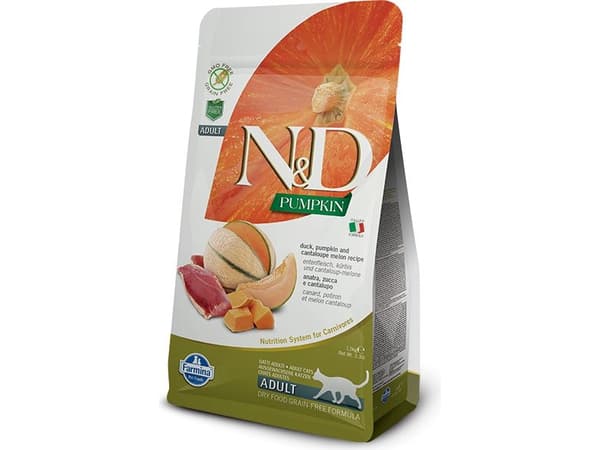 FARMINA N&D Pumpkin Cat Duck and Cantaloupe Melon Adult - tørfoder til kattekillinger - 300 g