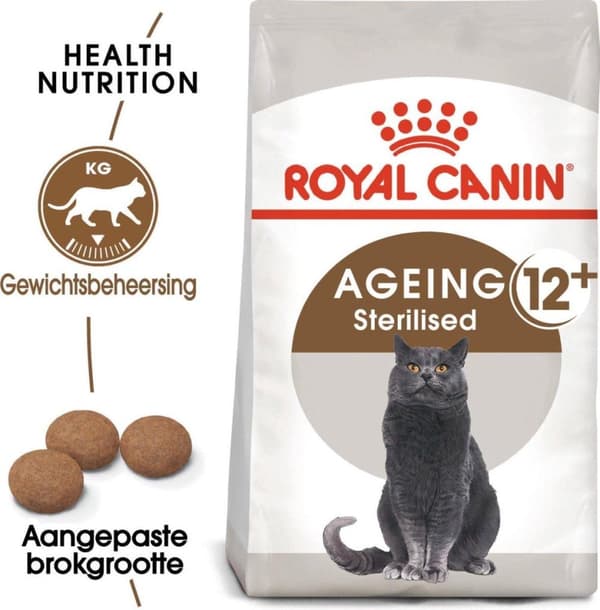 Royal Canin Senior Aging Sterilized 12+ katter torrfoder 400 g majs, fjäderfä, grönsaker