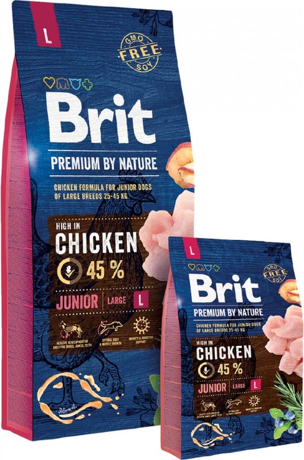 Brit Premium by Nature Junior L - Tørt hundefoder - Kylling 3 kg