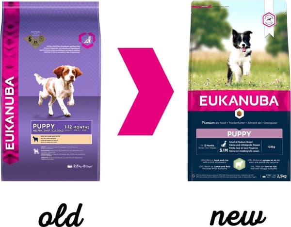 EUKANUBA Puppy Pieni ja keskikokoinen lammas riisin kanssa - koiran kuivaruoka - 2,5 kg