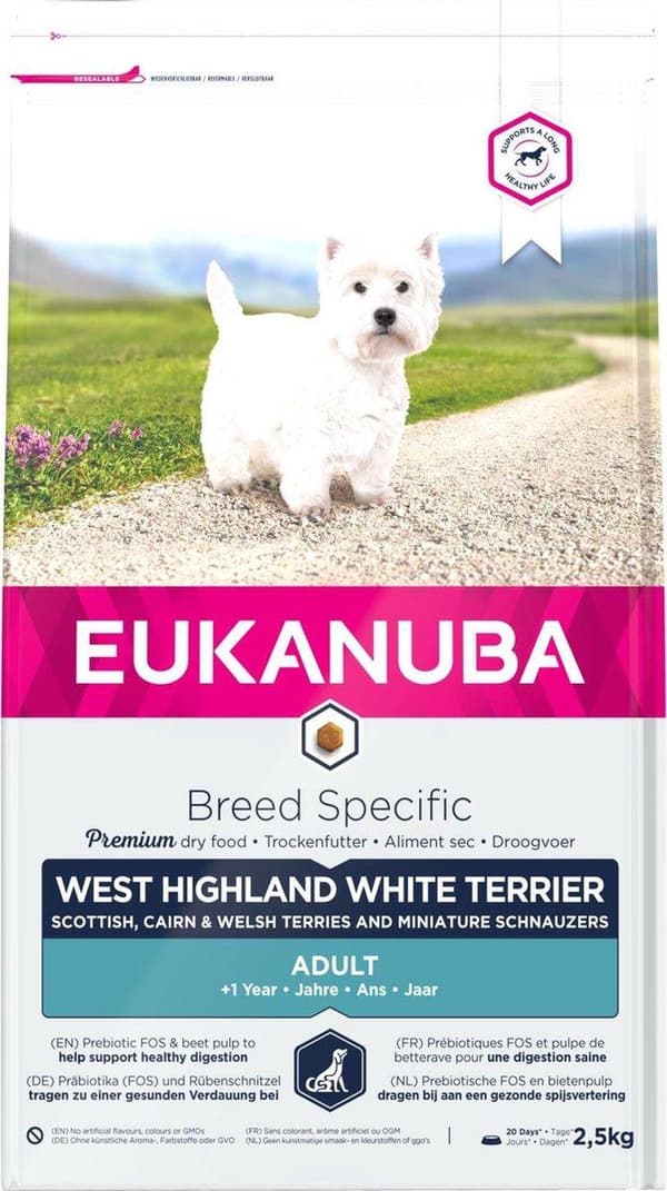 Eukanuba RACESPECIFIK 2,5 kg voksen kylling, Tyrkiet