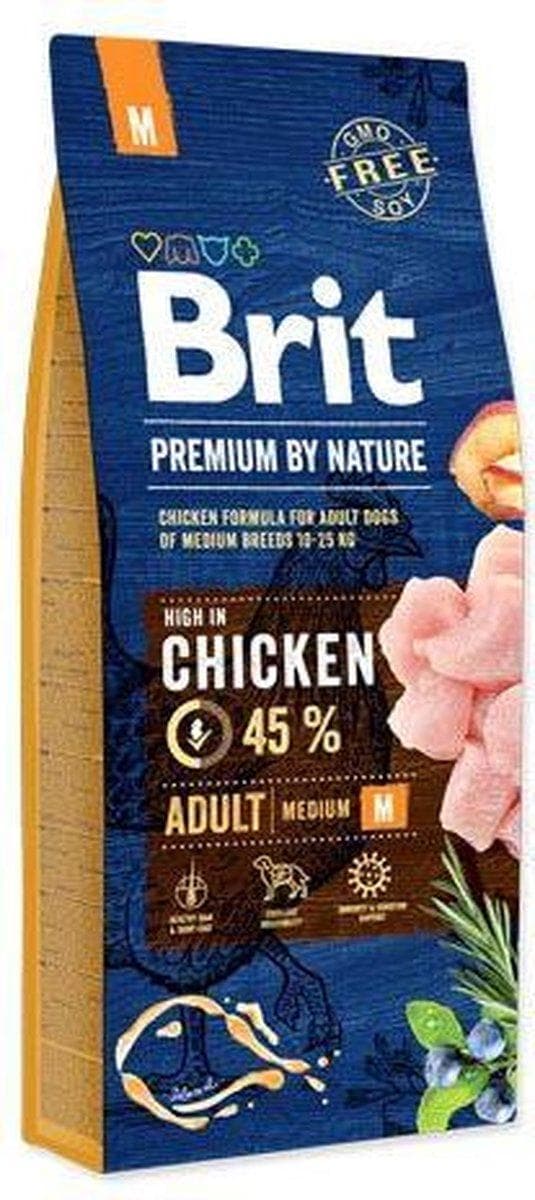 Brit Premium by Nature ADULT M - tørfoder til hunde - 3 kg