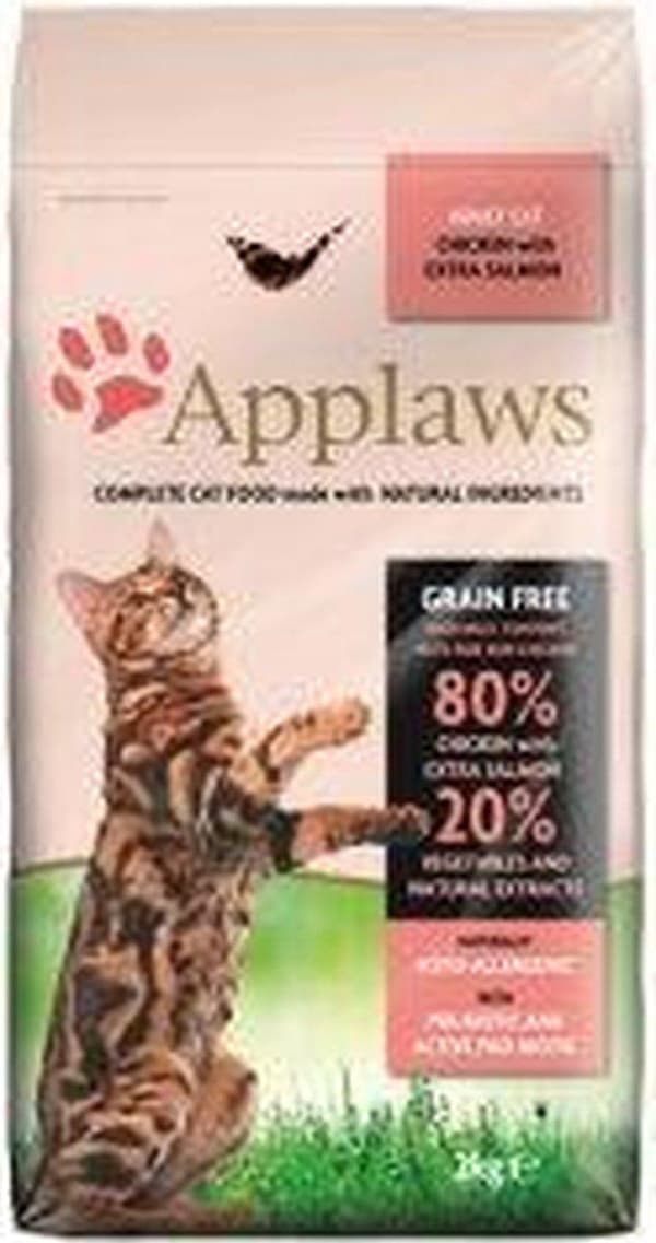 APPLAWS Kyckling med lax - torrfoder för katter - 2 kg