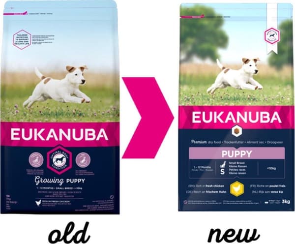 Eukanuba voksende hvalp lille race kylling 3 kg