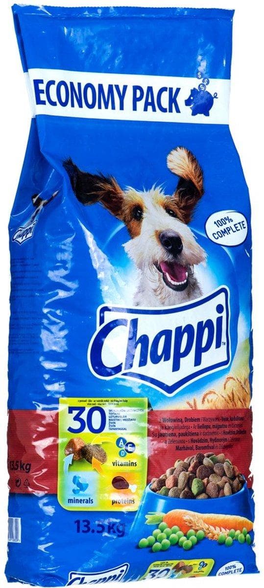 CHAPPI med oksekød, kylling og grøntsager 13,5 kg