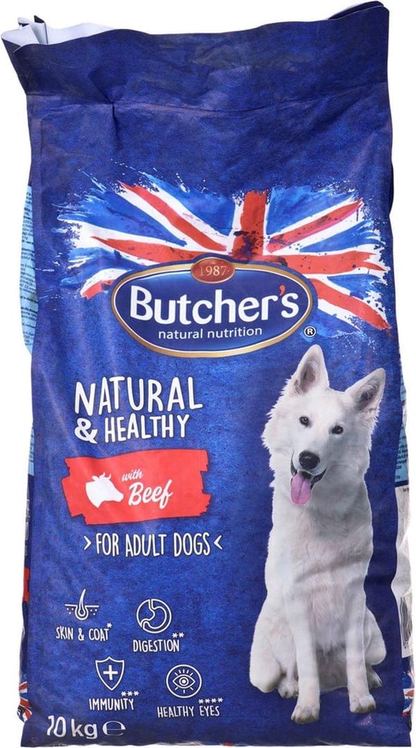 SLUTTER'S NATURLIG&SUND Tør hundefoder Oksekød 10 kg