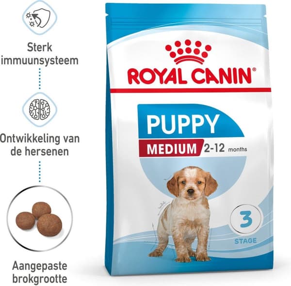 Royal Canin Medium Puppy 4 kg Maissi, Siipikarja