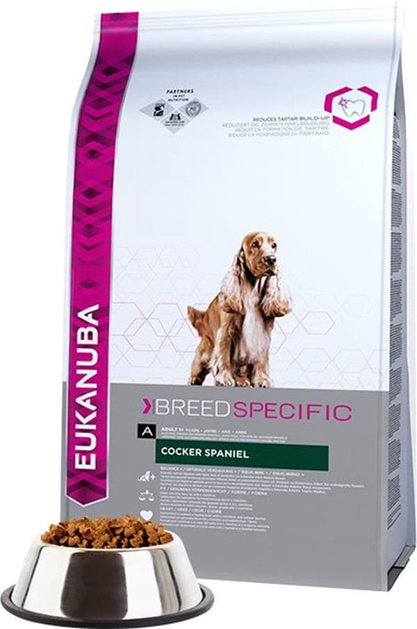 Eukanuba-rotukohtainen cockerspanieli 7,5 kg aikuinen kana