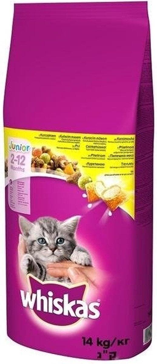 WHISKAS Junior med kyckling - torr kattmat - 14kg