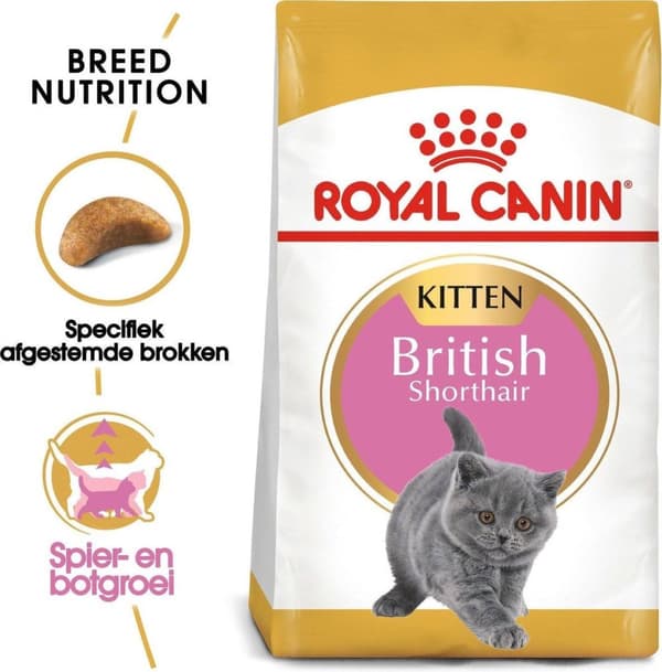 Royal Canin British Shorthair Kitten katte tørfoder 2 kg Fjerkræ, Ris, Grøntsager