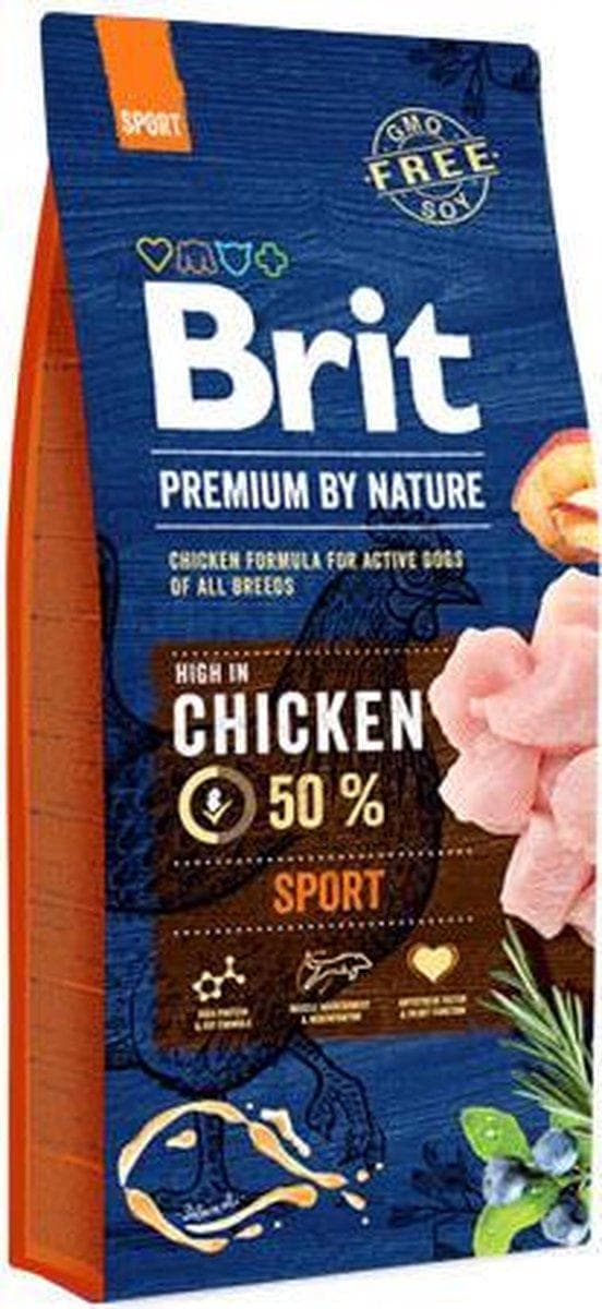 Brit Premium By Nature Sport - tørfoder til hunde - 15 kg
