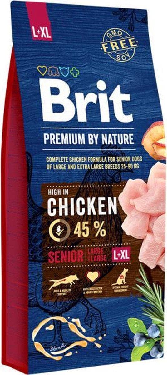 Brit Premium by Nature Senior L+XL - koiran kuivaruoka - omena, kana, maissi 15 kg