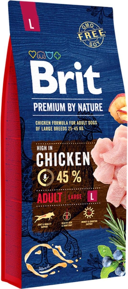 BRIT Premium by Nature Adult Large Chicken - kuiva koiranruoka - 15 kg