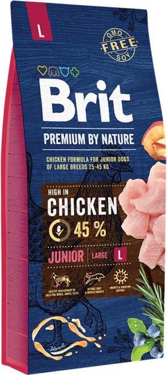 Brit Premium by Nature Junior L - torrfoder för hundar - Kyckling 15 kg