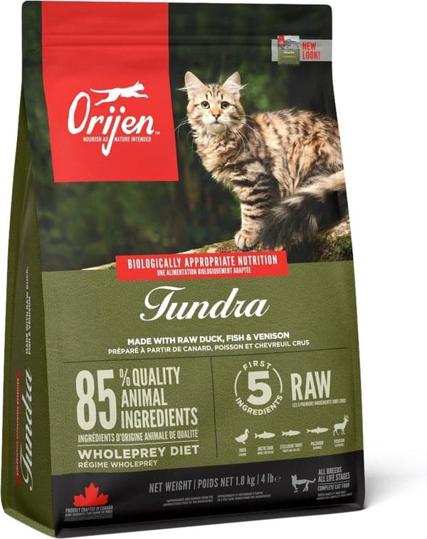 Orijen Tundra katte tørfoder 1,8 kg Voksen And, Vildsvin