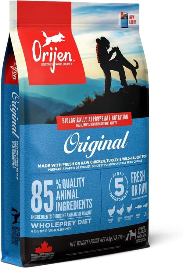 Orijen Original 6 kg vuxen kyckling, fisk, kalkon